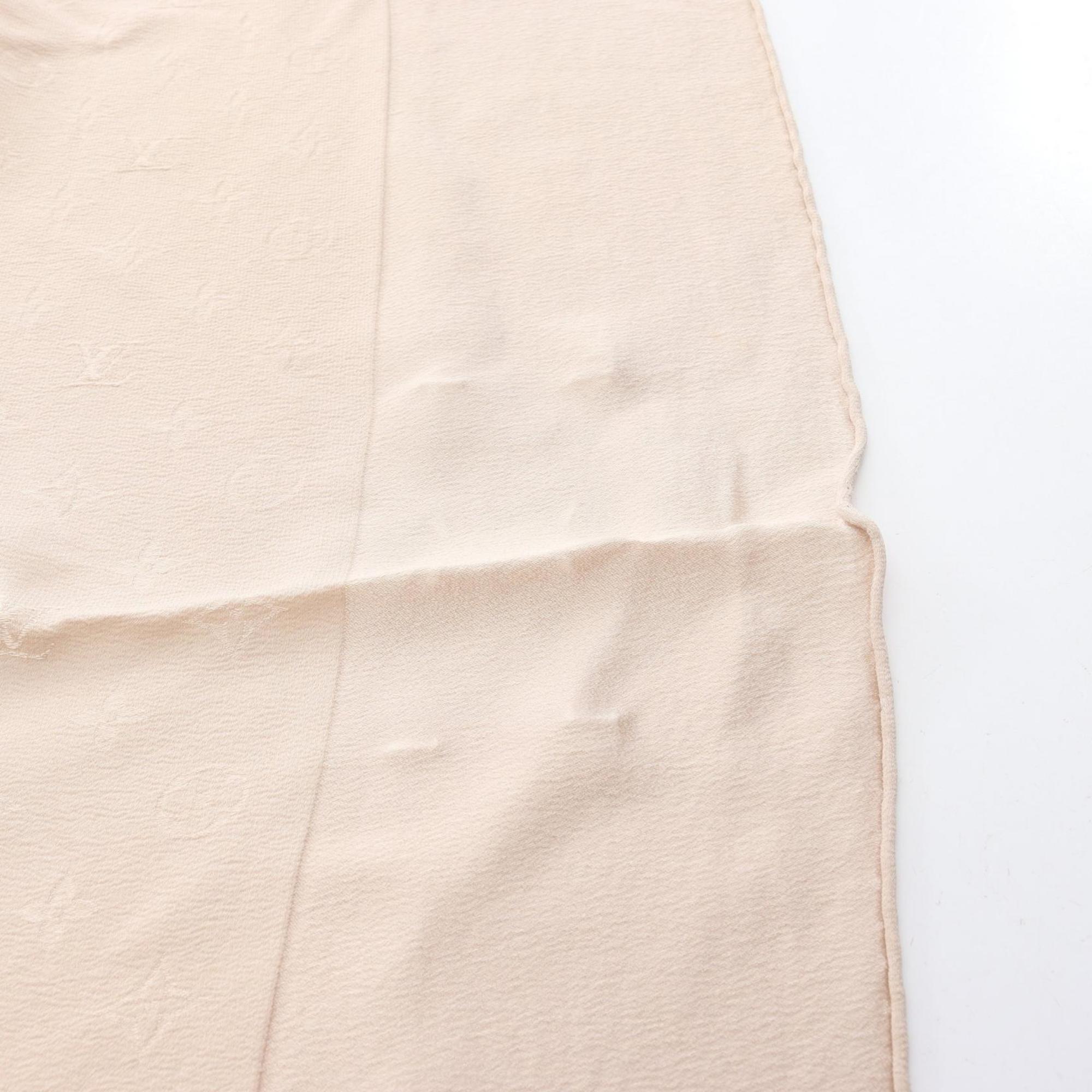 Louis Vuitton Monogram Silk Scarf/Stole for Women, Beige