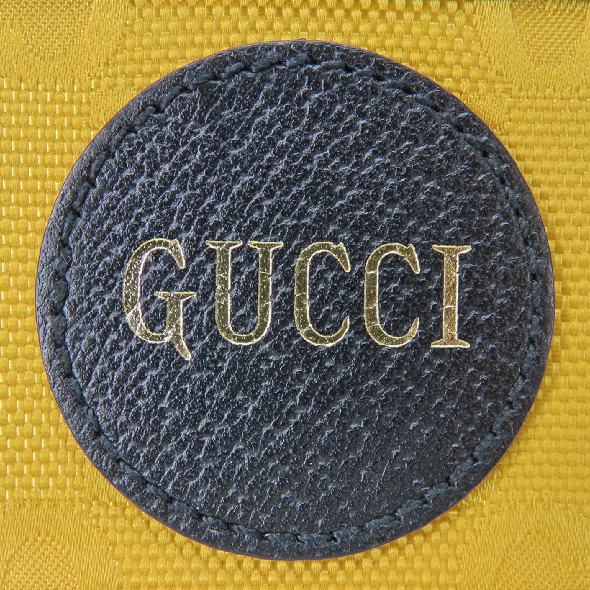 Gucci Wallet/Coin Case 625583 Off the Grid Leather GG Nylon Yellow Black Business Card Holder/Card Accessories Women's GUCCI