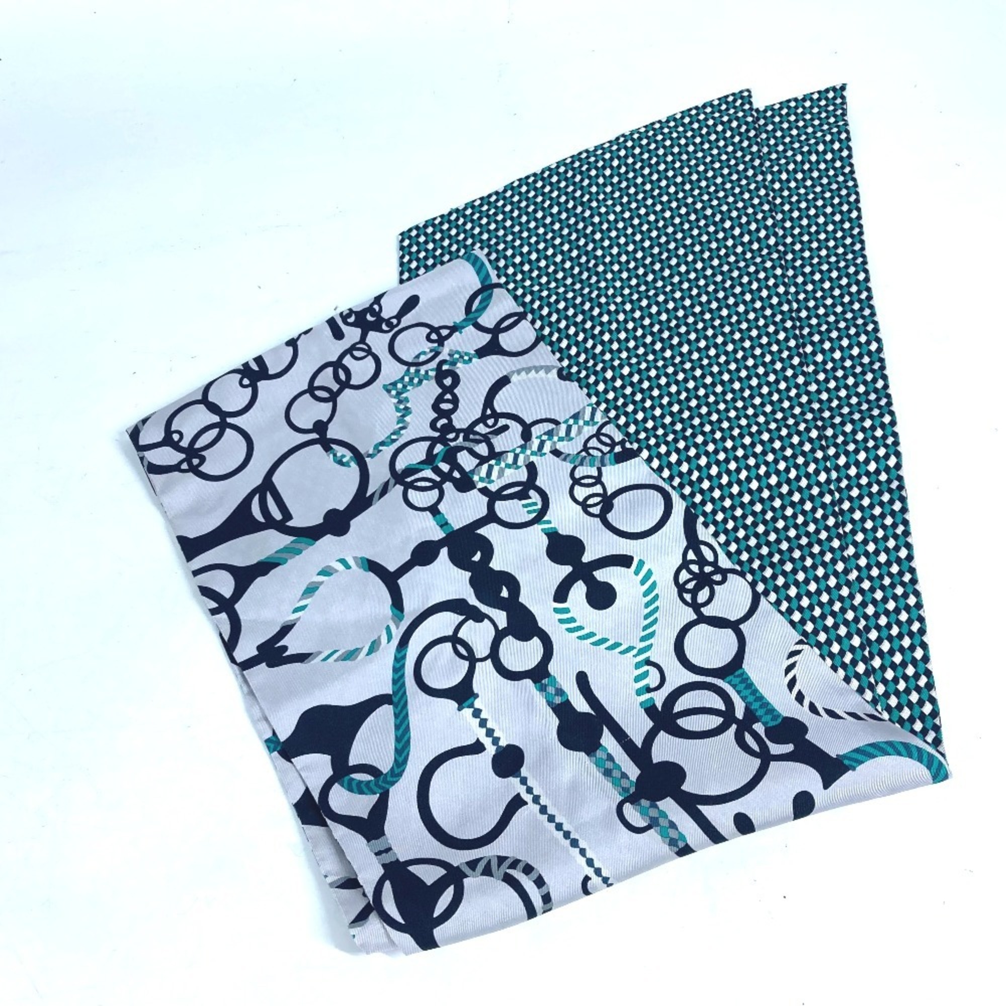 HERMES Maxi Twilly Scarf Silk Women's Green