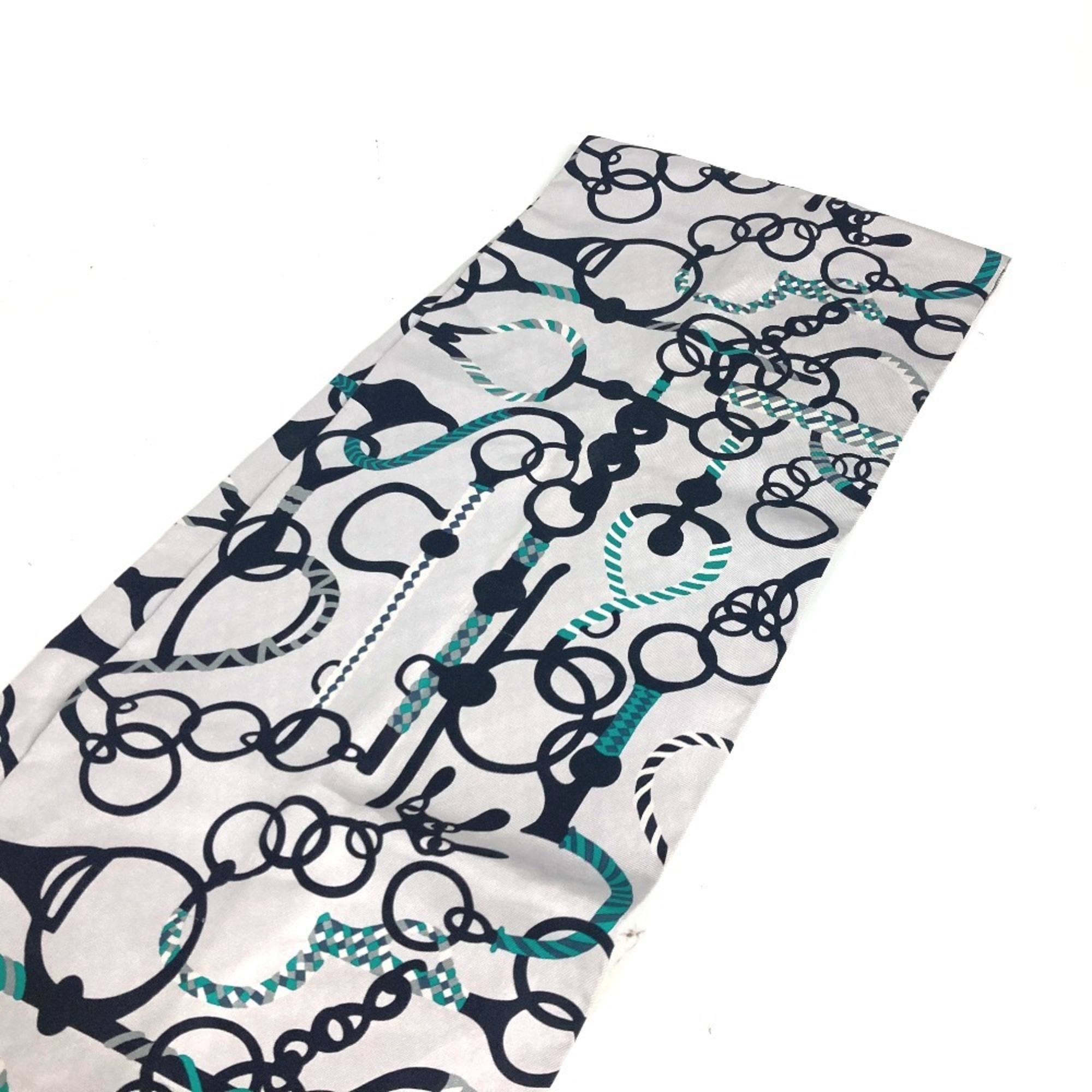 HERMES Maxi Twilly Scarf Silk Women's Green